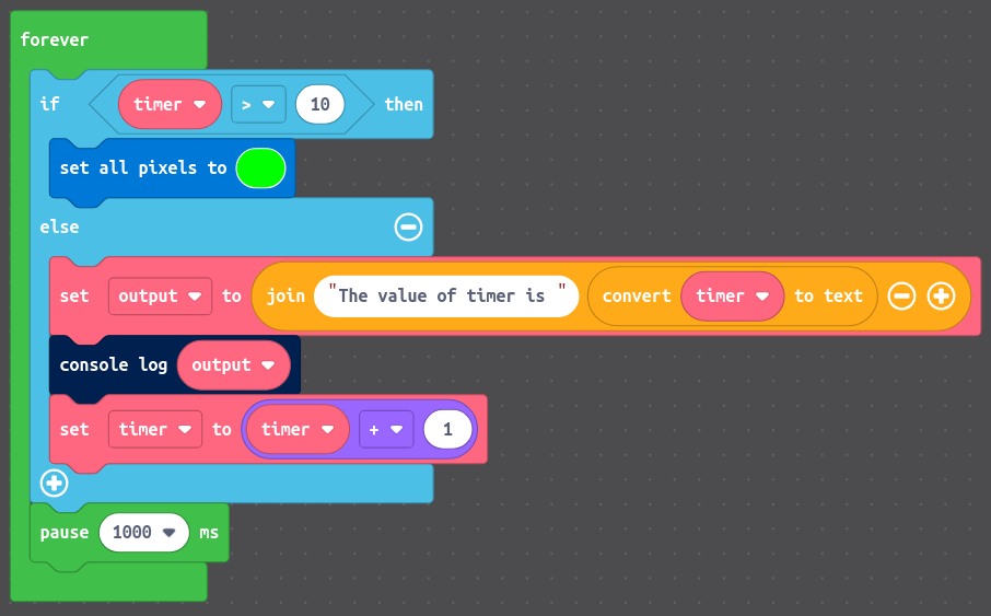 CircuitPlayground Bluefruit simulator if-else
